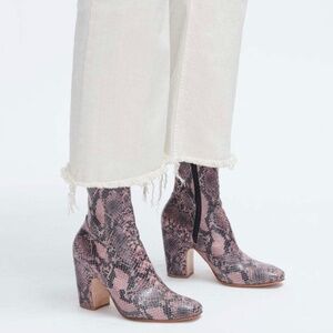 Rachel Comey Sacco Boot Rose Snake Print Leather size 9